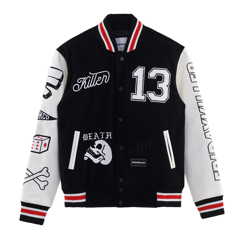 JACKET VARSITY FRIDAY KILLER | DIPPY 13 BLACK
