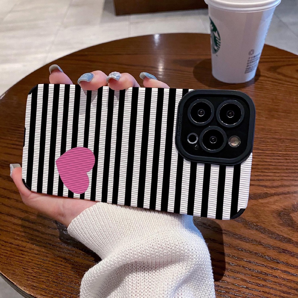 【Stripe Love】Lamb Skin Pretty Soft Case for IPhone 6S 7 Plus 8 Plus X XS XR XS Max iPhone 11 13 12 14 PRO Max ip 11 14 Plus Mini beautiful goodly Phone Case for Women Girl