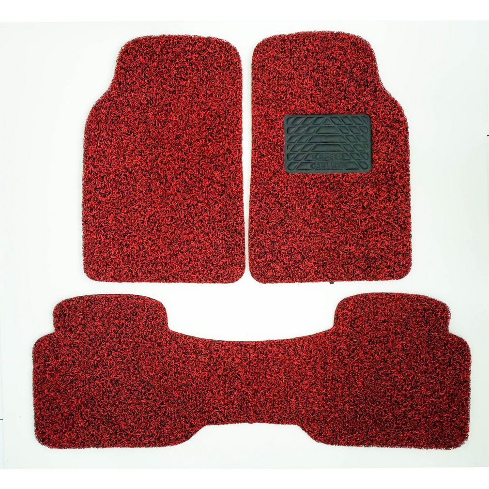 Karpet Bihun Mobil Karpet Mie Universal 2 baris MERAH HITAM