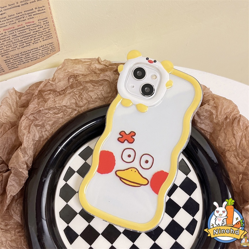 IPHONE Casing Kompatibel Untuk Iphone14 13 12 11 Pro Max X Xr Xs Max7 8 6 6s Plus SE Motif Kartun Lucu Casing Ponsel Shockproof Wavy Little Monster Lens Silicone Bumper Cover Pelindung