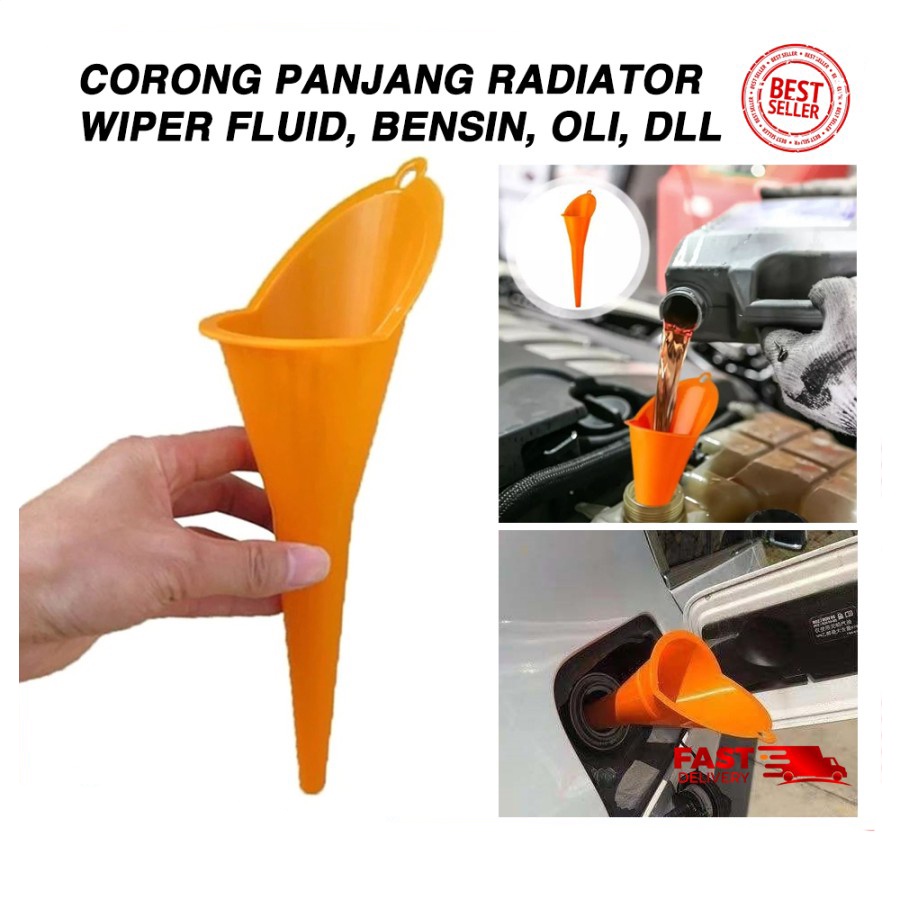 Corong Panjang Radiator Mobil, Air Wiper, Oli, Bensin Tebal SERBAGUNA