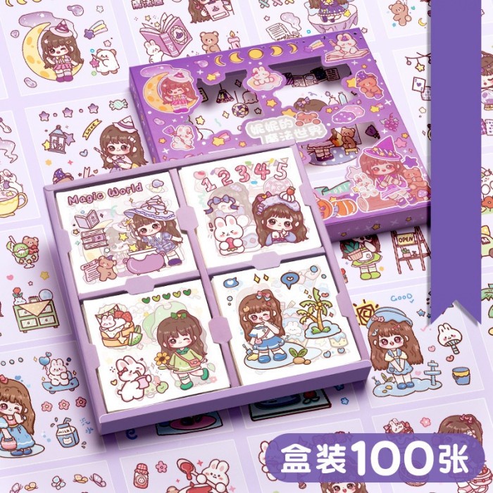 

Terapik NINI STIKER KOREA ISI 100 PCS STICKER DECO AESTHETIC