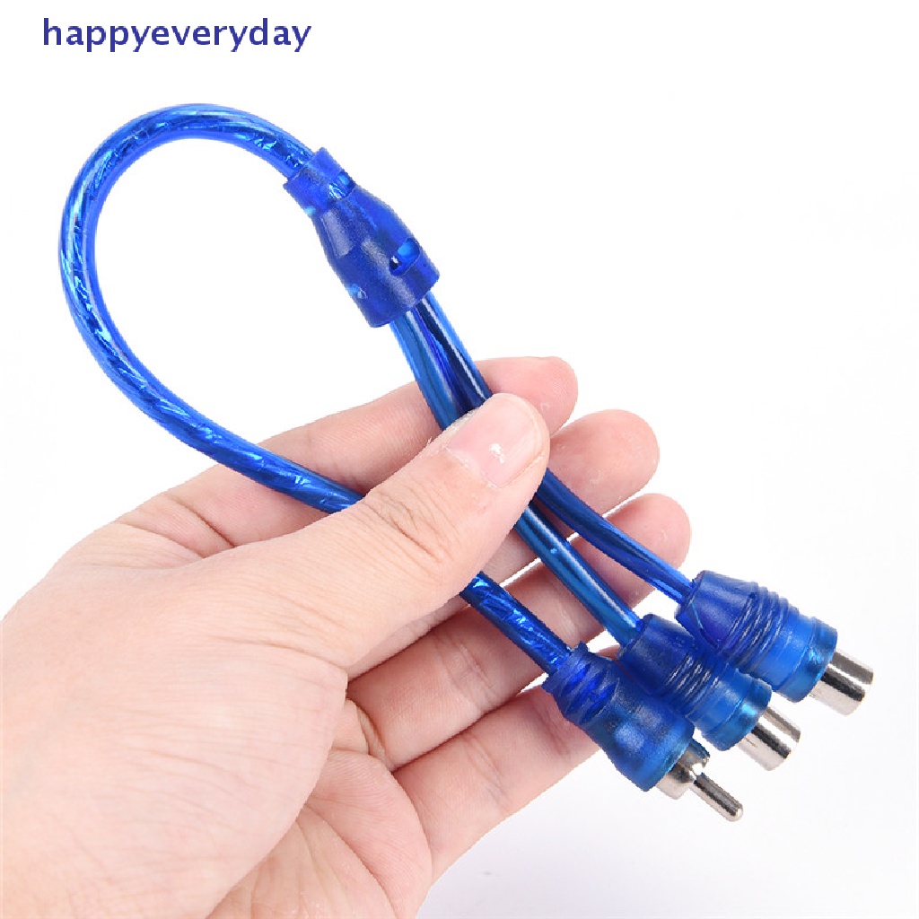 [happy] Kabel audio rca &quot;Y&quot; adapter splitter 1colokan Jalur audio male to 2female [ID]