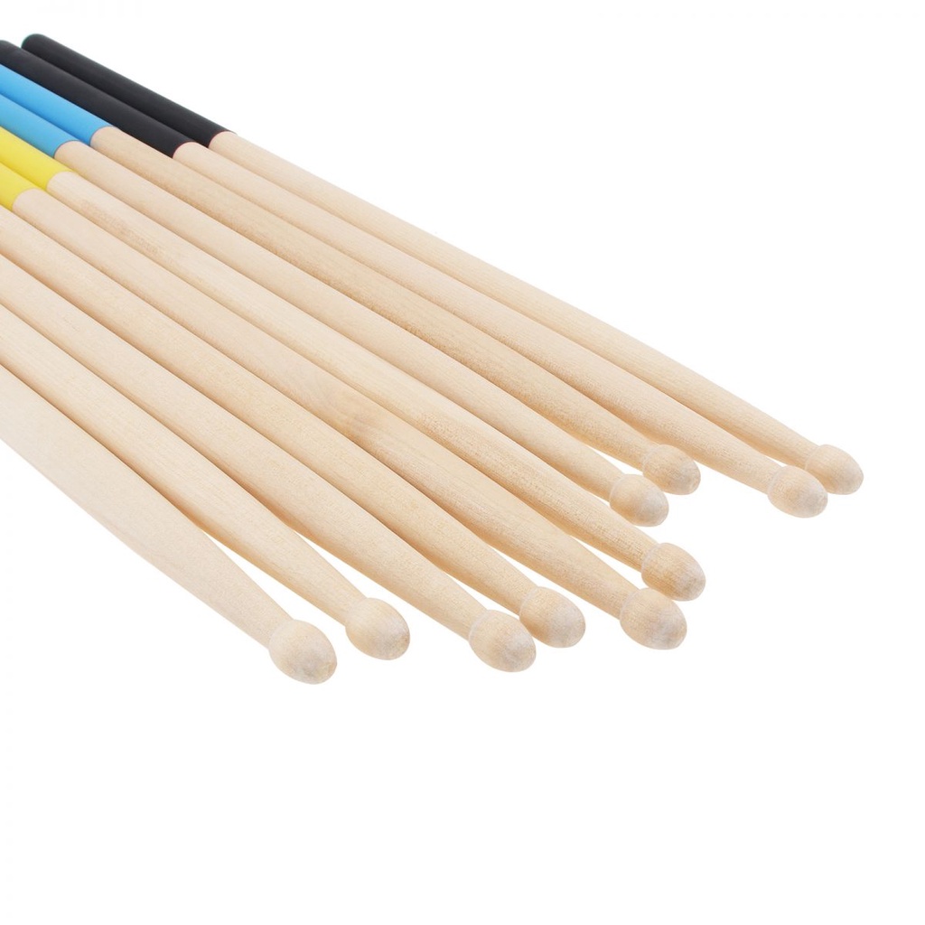 1pasang Non Slip 5A/7A Multiple Color Maple Drumsticks Stik Drum Kayu