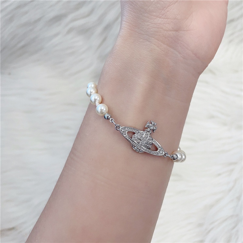 Bow Heart Butterfly Bracelet Gelang Manik Mutiara Kristal Zircon Elegan Untuk Aksesoris Perhiasan Wanita