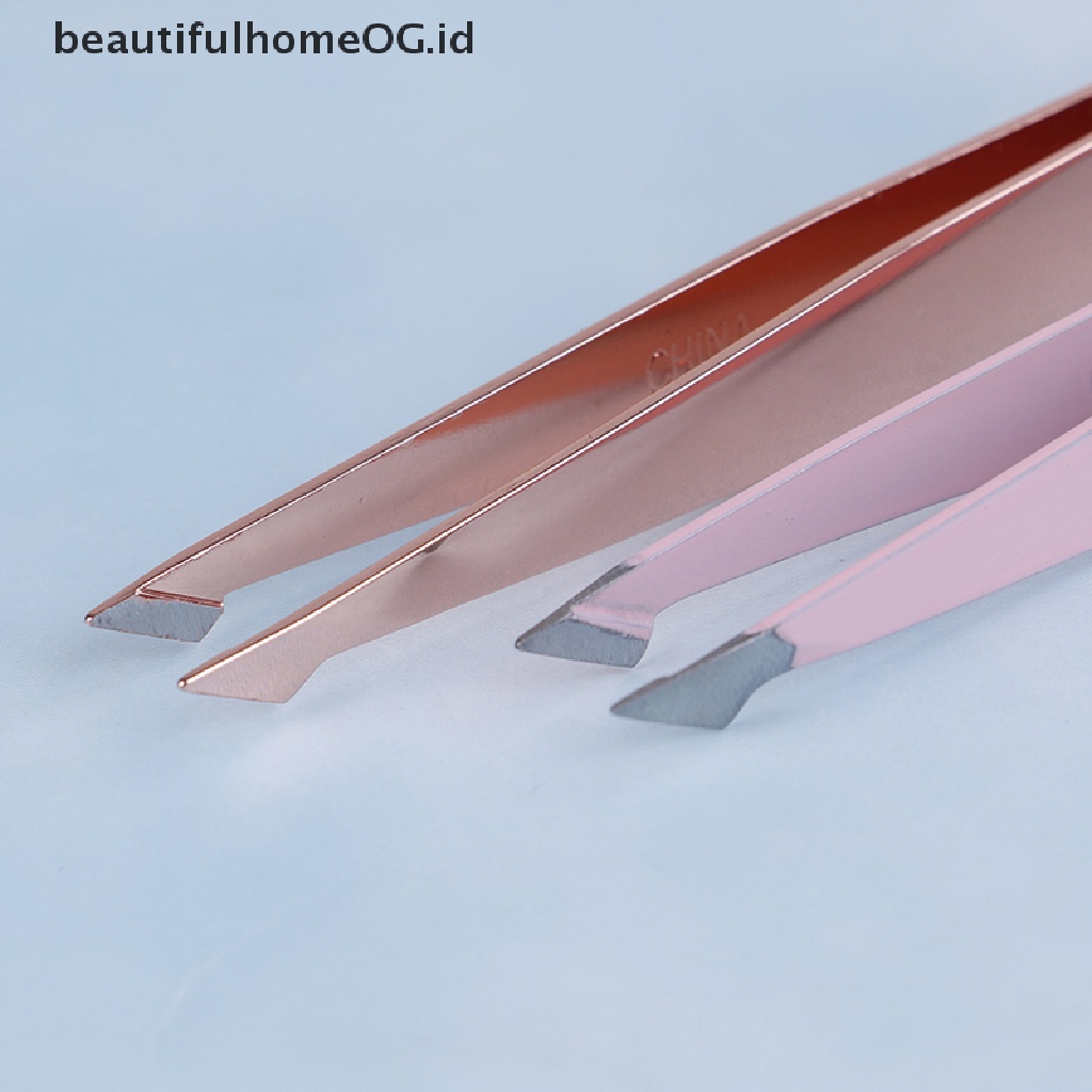 // Lebaran// Pinset Alis Miring Stainless Steel Face Hair Removal Trimmer Care **
