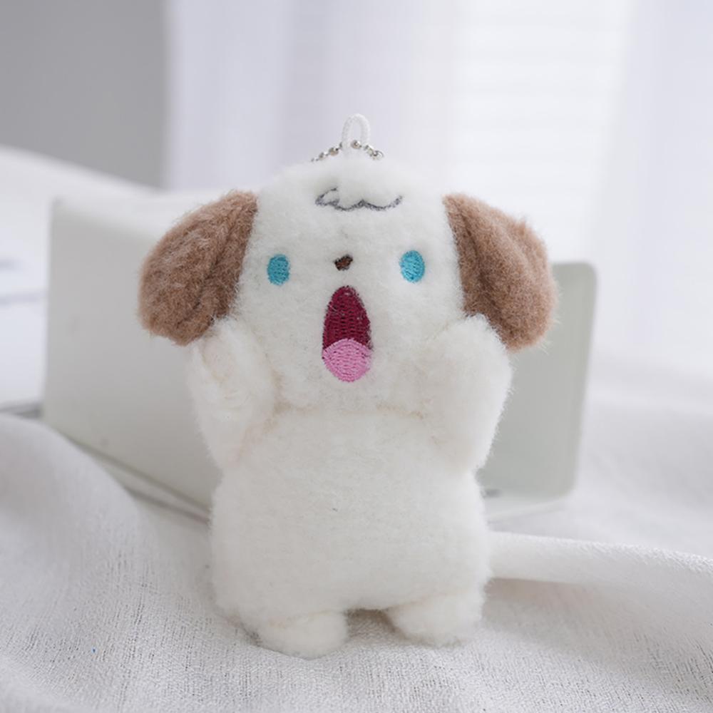 Timekey 10 cm Screaming Animal Plush Mainan Lucu Berteriak Anjing Anjing Beruang Gantungan Kunci Liontin Tas Dekorasi Plushies Toys DGA1