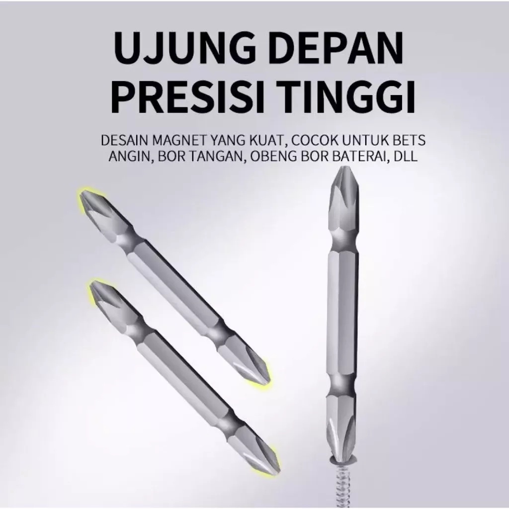 Paket isi 10pc Mata Obeng Gypsum PH1 x 65mm / Mata Obeng Sekrup Mesin Bor