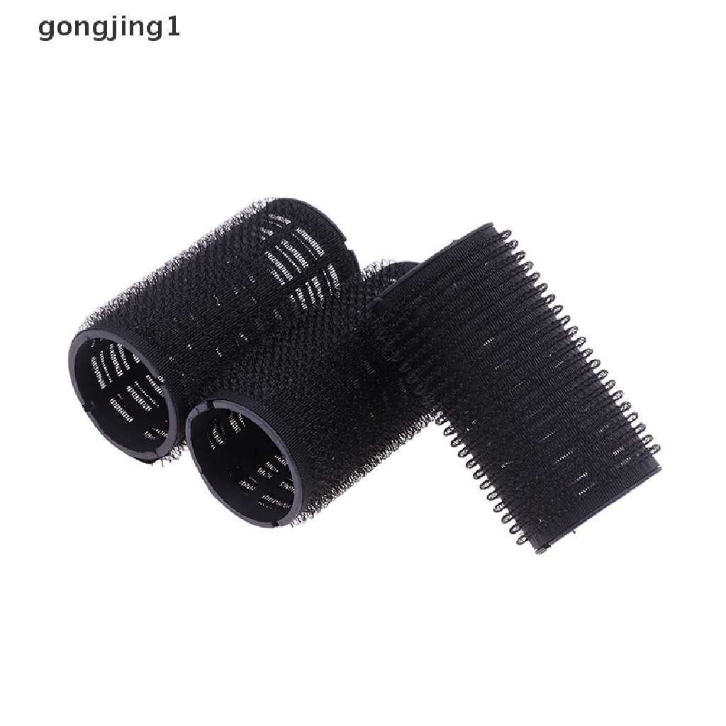 Ggg 3Pcs/Set Black Self Grip Hair Rollers Cling DIY Hairdressing Pengeriting Rambut ID