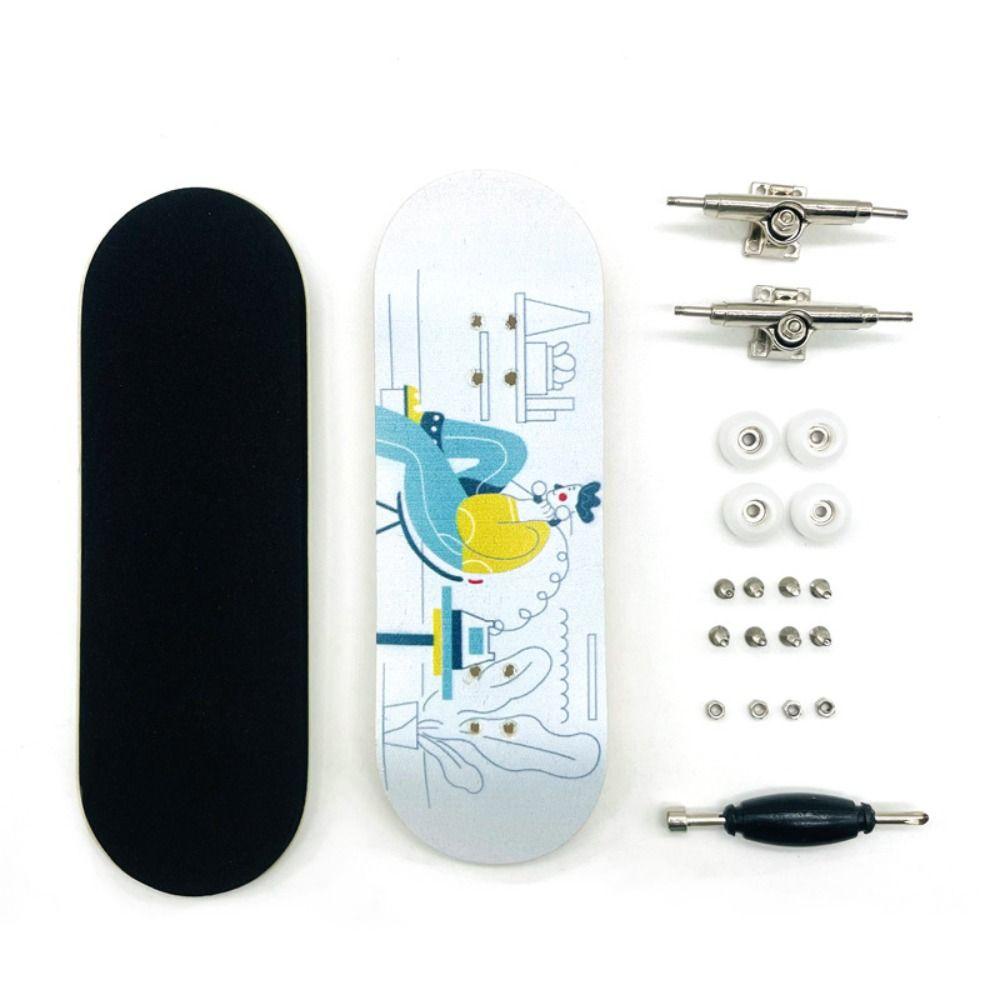 Lanfy Jari Skateboard Hadiah Ulang Tahun Plastik Novelty Mini Skateboard Jari Skuter Surfing Mainan Tabletop Mainan Fingerboard Mainan Jari Jari Papan Surfing