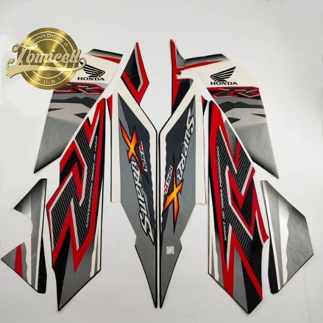 striping honda supra x 125 r 2011 2012 hitam abu stiker motor list