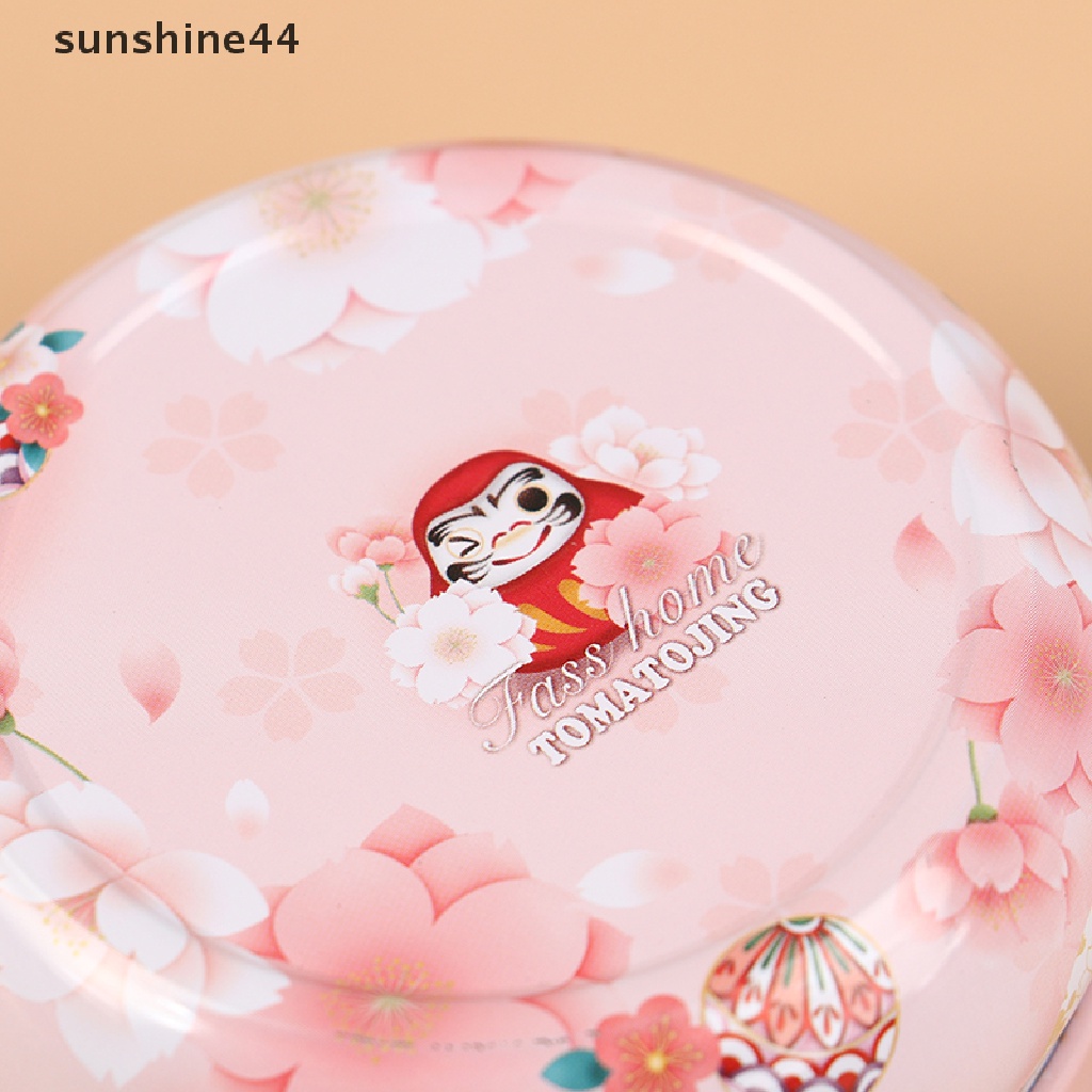 Sunshine 1Pc Tinplate Bulat Macaron Dessert Box Penyimpanan Kecil Koin Perhiasan Candy Case ID