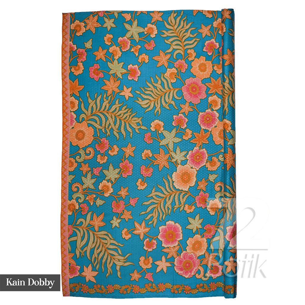 BAHAN BATIK PREMIUM Dobby Dobi Dobbi Dolbi Motif Kembang Warna Biru Orange 723525 Cap 72 Jarik Jarit Samping Kebat Panjang Batik Dobby Modern Premium Bahan Seragam Batik Pernikahan Kantor Keluarga Murah Kamen Jadi Batik Bali Lembaran