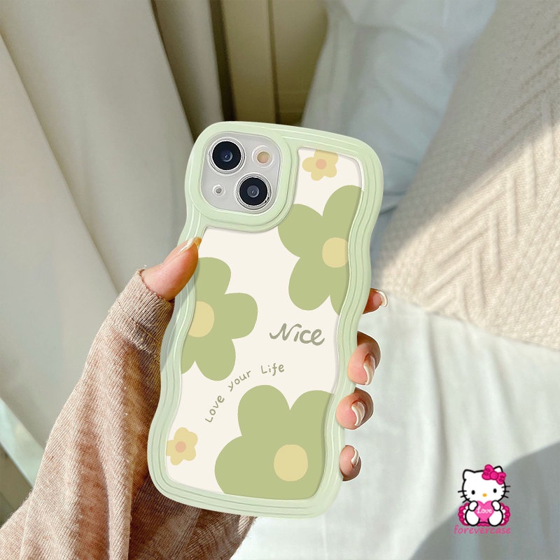 Wavy Edge Soft Tpu Fresh Flowers Case Redmi Note11 11s 8 9s 10 10s 9 10Pro Max 11Pro Redmi A1 A1+9A 10 9C NFC 9T 10A 10C 9 POCO X3 NFC Pro M3 Mi 11T Pro Ponsel Bunga Sarung