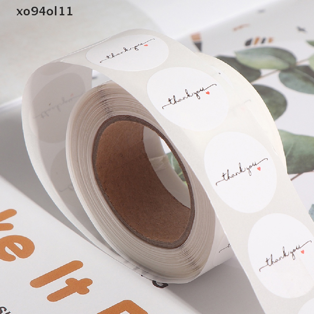 Xo 500pcs/roll label Kertas Putih Bulat er thank you er scrapbook 1inch OL