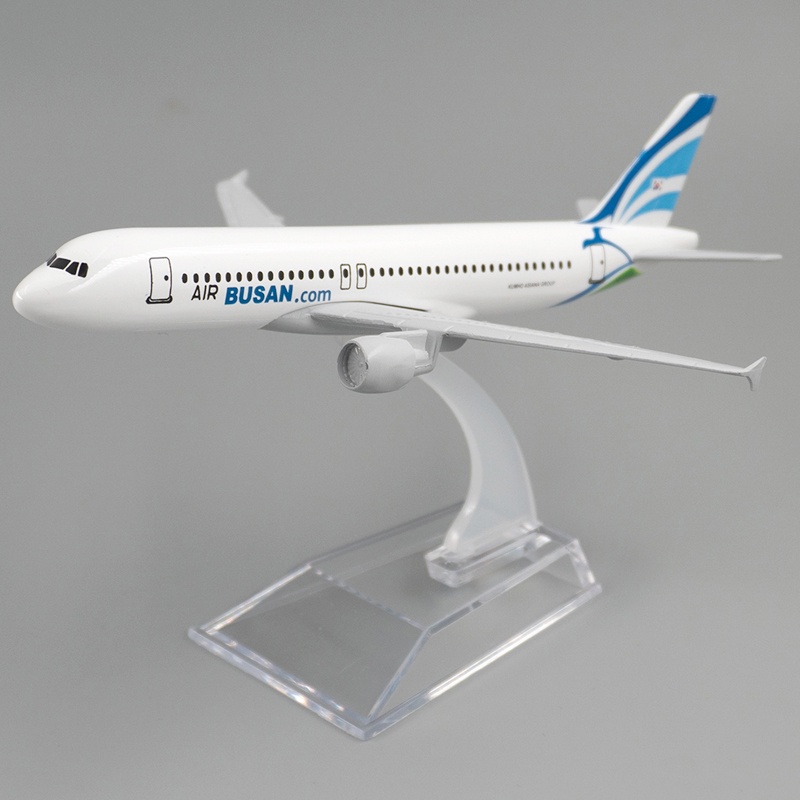 Korean Air Busan Airlines Airbus 320model Pesawat Diecast Metal A320 Pesawat Pesawat Mainan Pesawat