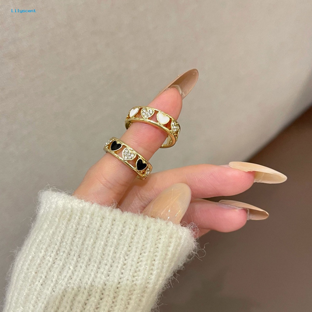 Lilyscent Chic Opening Ring Daily Life Adjustable Fancy Girls Ring Electroplated