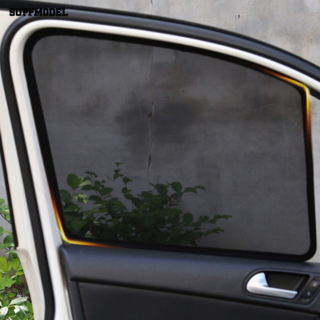 Suppmodel 4Pcs/Set Tirai Pelindung UV Kerai Jendela Mobil Hitam Magnetik Untuk Pedalaman Subaru