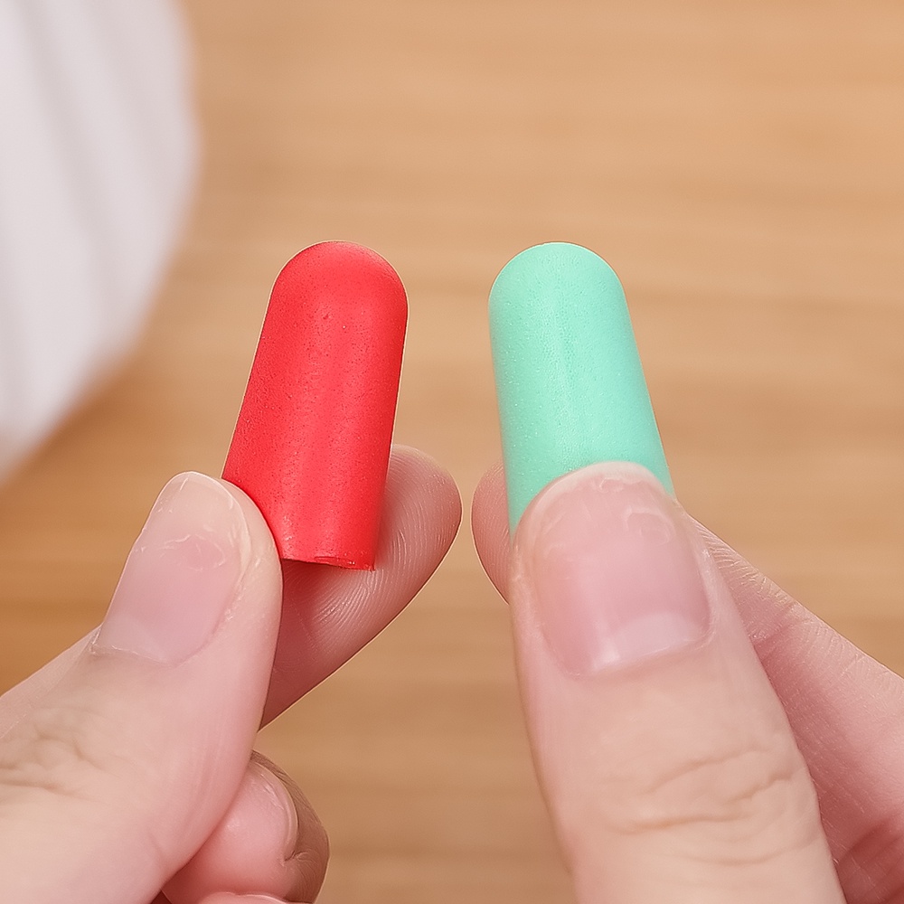 [Unggulan] 1pasang Earplug Anti-Noise Penyumbat Telinga Tidur Kedap Suara Penyumbat Telinga Spons Rebound Lambat Penyumbat Telinga Peredam Kebisingan Siswa Pelindung Telinga Perjalanan Penyumbat Telinga Tidur