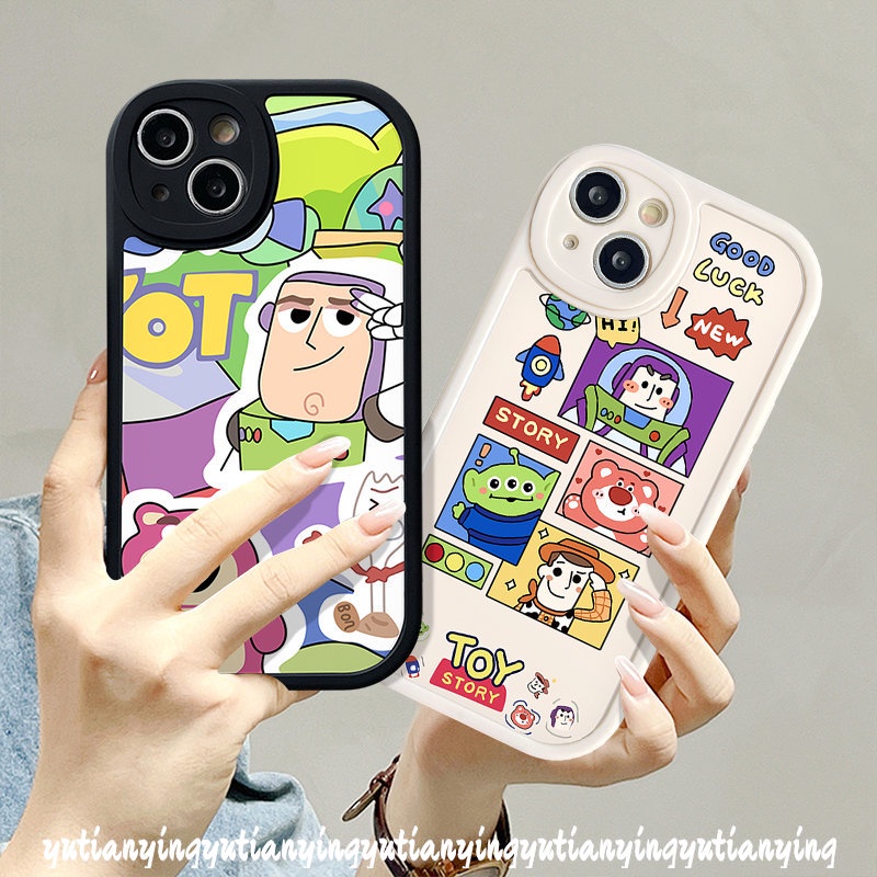 Lovely Lotso Camera Lens Protector Case For Infinix Hot 11 10s 11s Note 8 10 Lite 10T Hot 11 10s 10T 10 9 Play 11s Smart 6 5 Cute Cartoon Toy Story Soft Tpu Back Cover