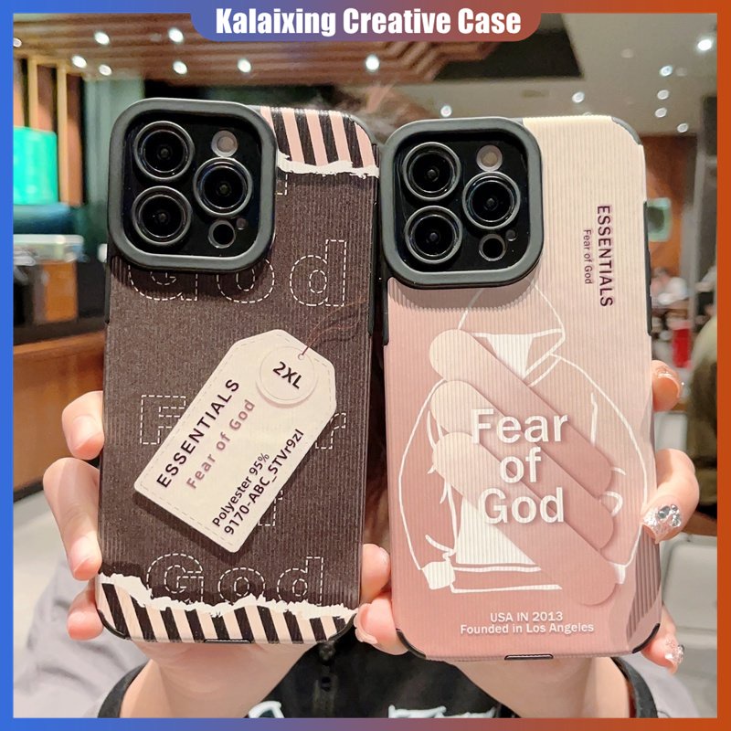 Soft Case Persegi Bahan Kulit Untuk IPhone14Plus14Pro Max13 12 11 Xs Max7/8Plus Casing Tepi Lurus Dengan Perlindungan Lensa