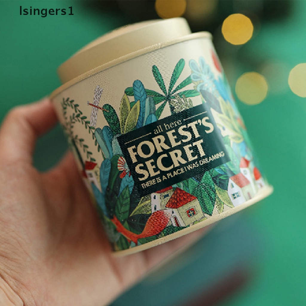 [lsingers1] Mini Floral Iron Tin Case Sealed Berbunga Kotak Penyimpanan Teh Candy Boxes Butik