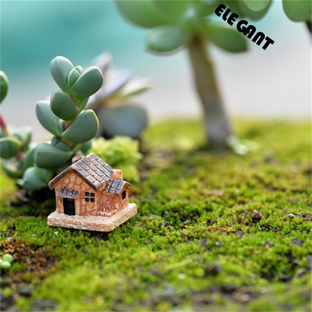 [Elegan] Rumah Kecil Mini 3pc Mainan Kerajinan Aquarium Ornamen Pondok DIY Taman Peri Rumah Boneka