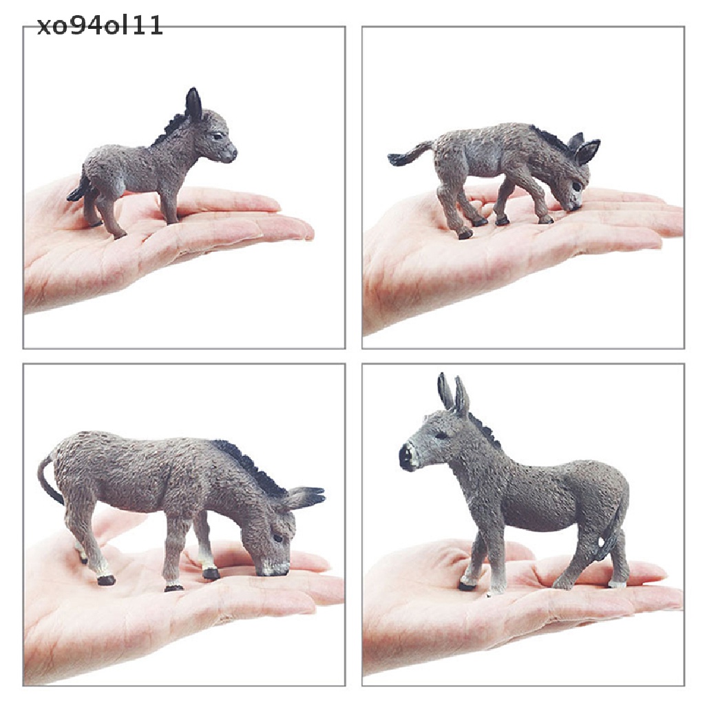 Xo Donkey Patung Hewan Lucu Mainan Model Pertanian Mainan Hadiah Anak Koleksi Angka OL