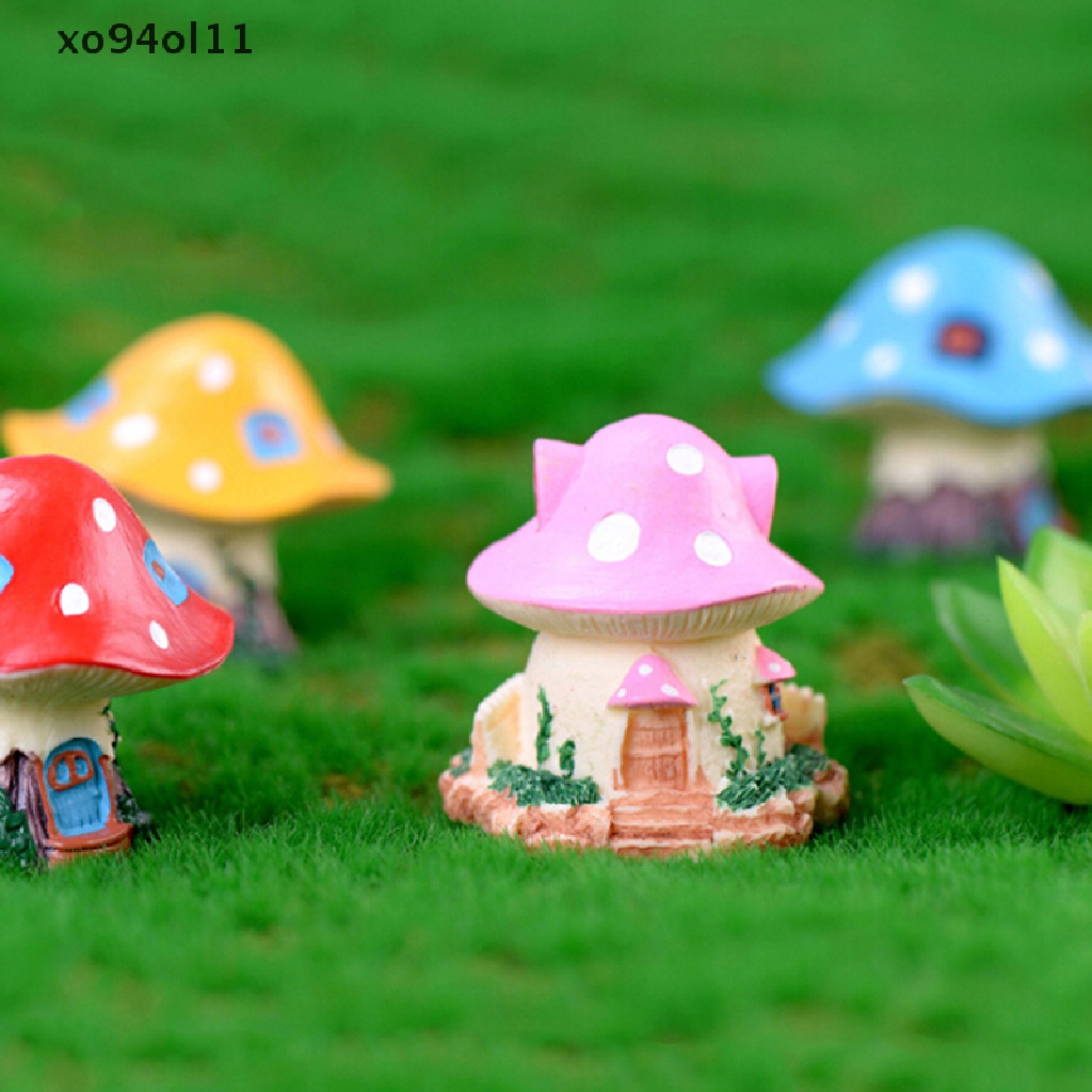 Xo Miniatur Rumah Jamur Untuk Taman Peri Gnomes Terrariums Decor OL