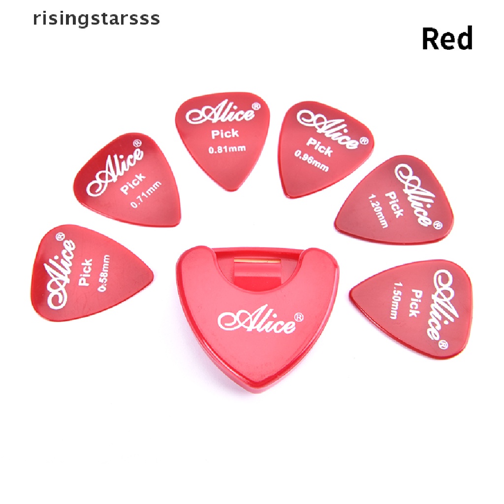 Rsid Span-New6 Picks Gitar +1 Holder Case Mediator Quick Storage Plectrum Alat Ukulele Gitar Jelly