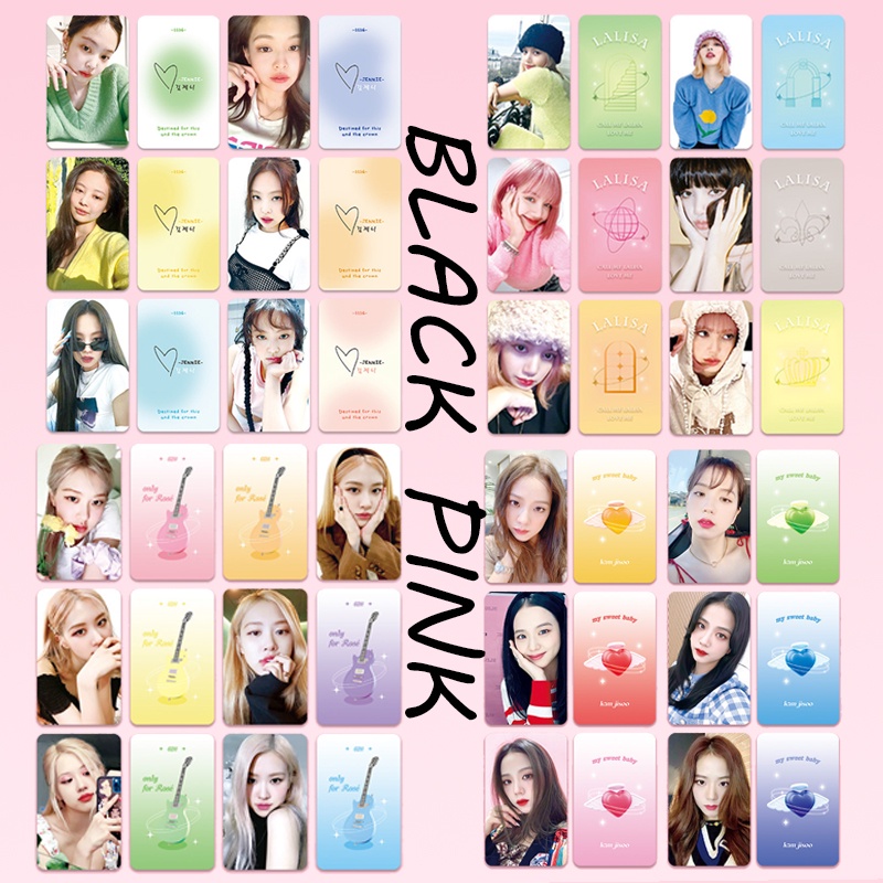 6pcs/set KPOP Blackpink Idol Personal Photocards ROSE JISOO LISA JENNIE Album Kartu Lomo Blackpink