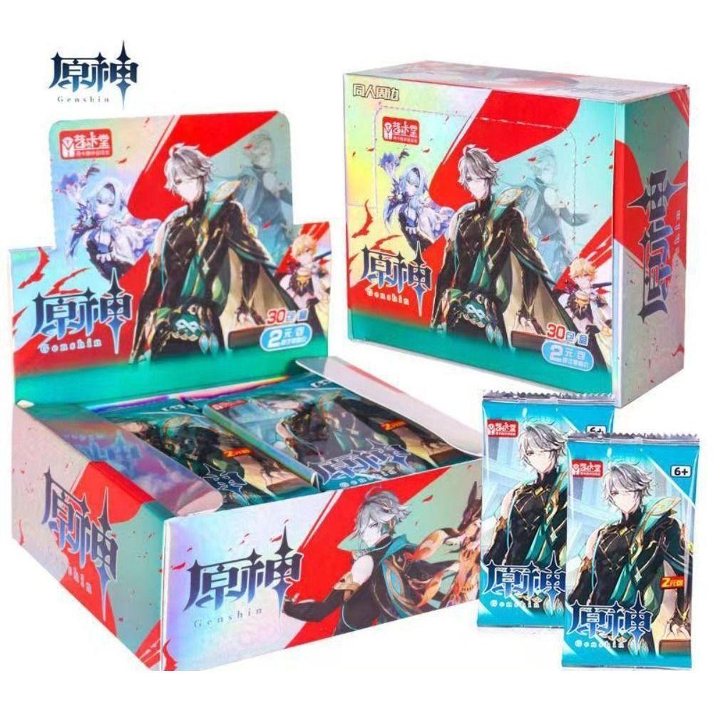 Mxbeauty Genshin Impact Card Hadiah Untuk Penggemar Keluarga Dan Anak Gift Collector Card Meja Keliling Mainan Koleksi Pack Booster Box Game Collection Cards