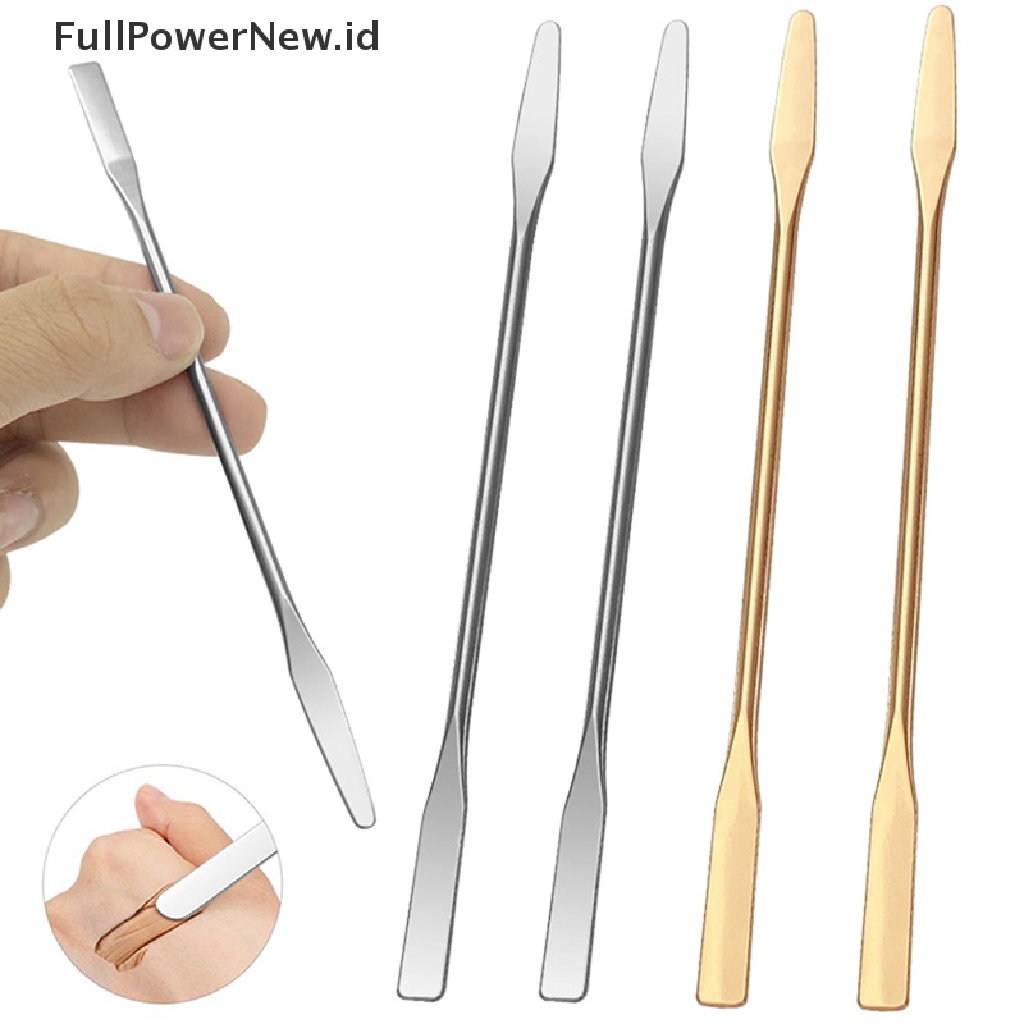 Power Stainless Steel Makeup Toner Spatula Mixing Stick Foundation Alat Pengaduk Krim ID