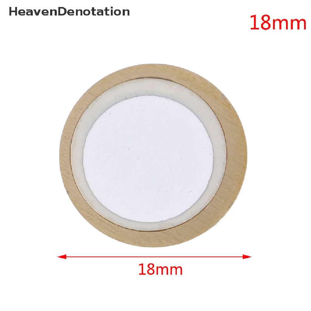 [HeavenDenotation] 10pcs 12-50mm piezo Elemen sounder sensor pad Pemicu Bulat drum disc Tembaga HDV