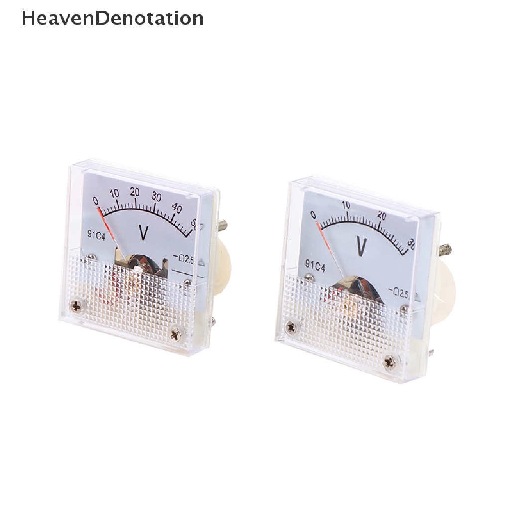 [HeavenDenotation] 91c4 DC Voltmeter Ana Panel Pengukur Tegangan Mekanik Pointer Tipe 3-250V HDV