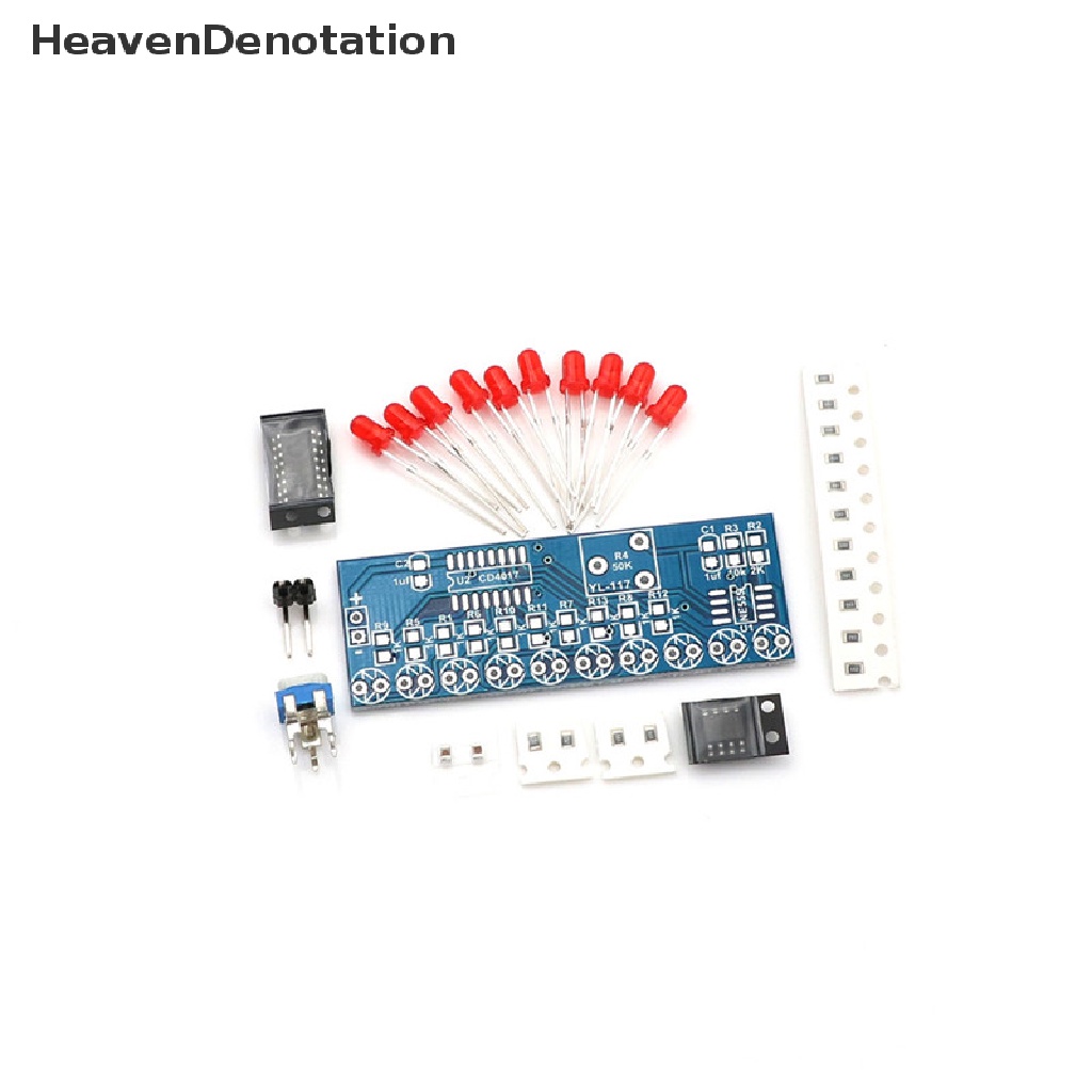 [HeavenDenotation] Diy Kit Running Flow Lampu LED Produksi Suite Elektronik NE555+CD4017 HDV