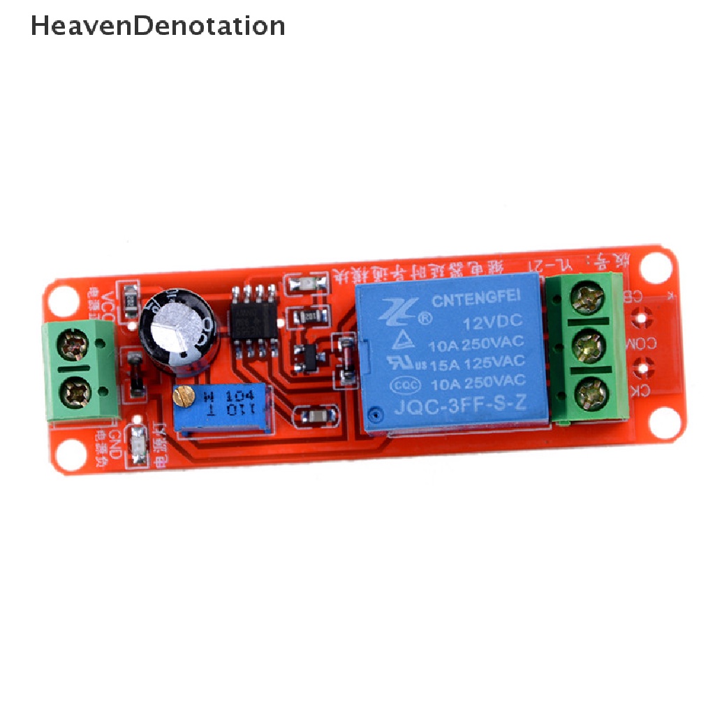 [HeavenDenotation] Ne555 DC 12V Delay Relay shield Timer Switch Modul Adjustable 0-10 Detik HDV