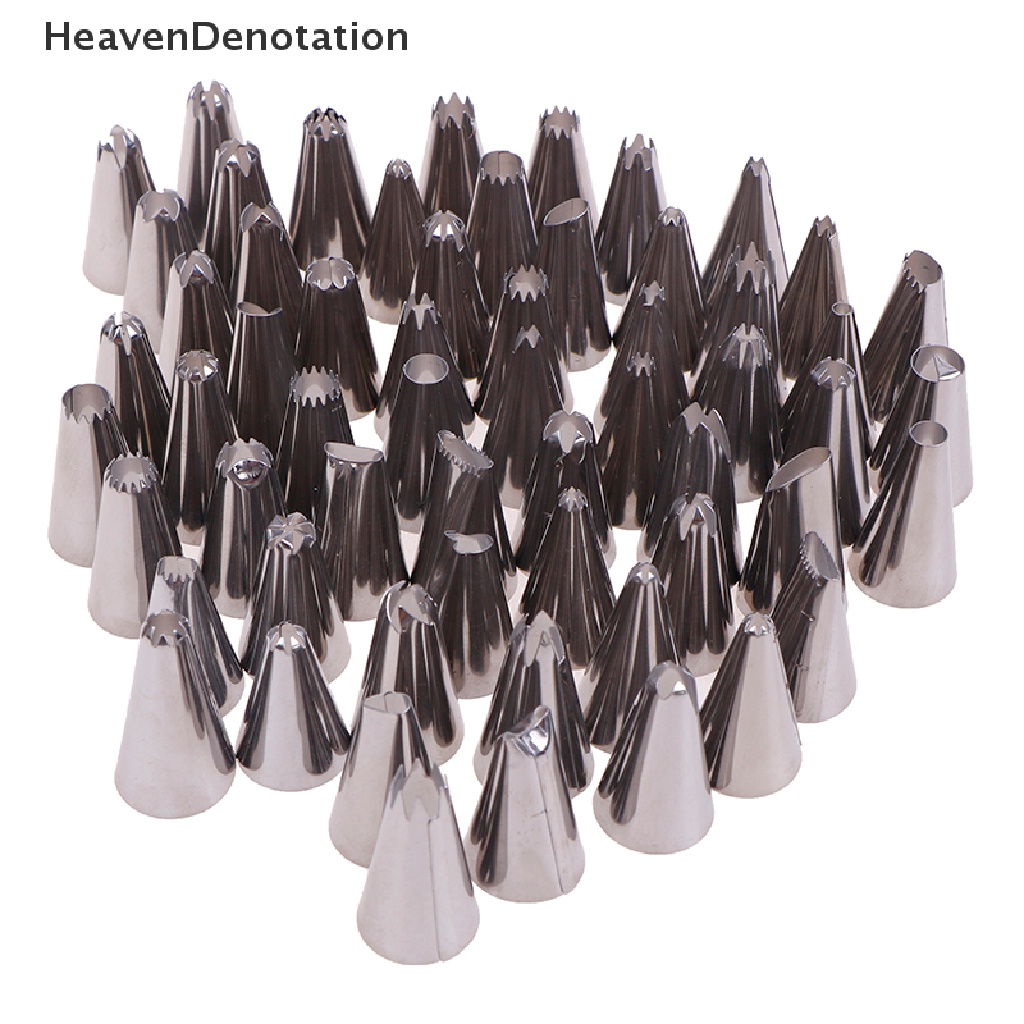 [HeavenDenotation] 24/36 /48Pcs Stainless Steel Icing Piping Nozzle Tools Set Box Kue Decorag HDV