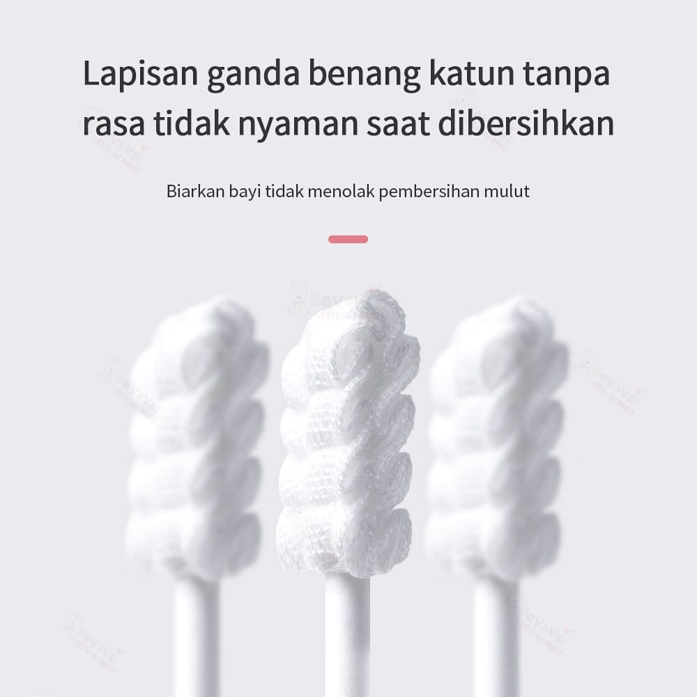 [Souren]  Pembersih Mulut Bayi (30pcs) - Baby Mouth Cleaner - Oral Cleaner Kapas Batang Sikat Gigi Sikat Bayi Lidah Untuk Bayi 0-3 Tahun pembersih Lidah