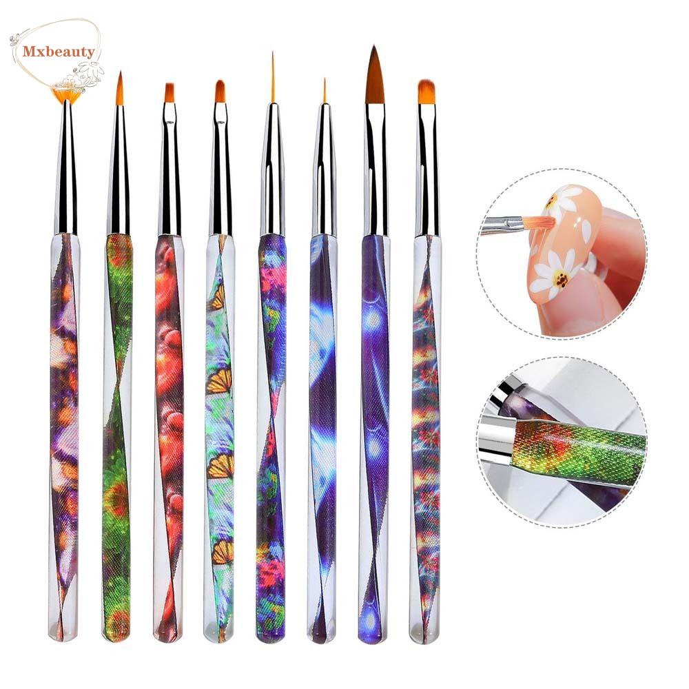 Mxbeauty Kuas Cat Nail Art Kawat Tarik Profesional Alat Kecantikan Kuas Gambar Kuku Manicure UV Gel Extension UV Gel Nail Art Brush