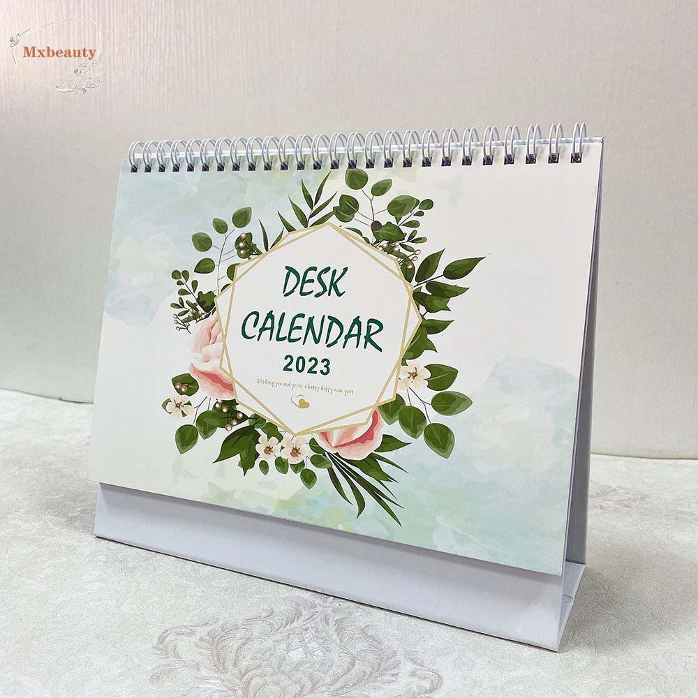 Mxbeauty Kalender Meja Portable Simple Perlengkapan Kantor Dekorasi Meja Stationery Agenda Organizer Kalender Pengikat Spiral