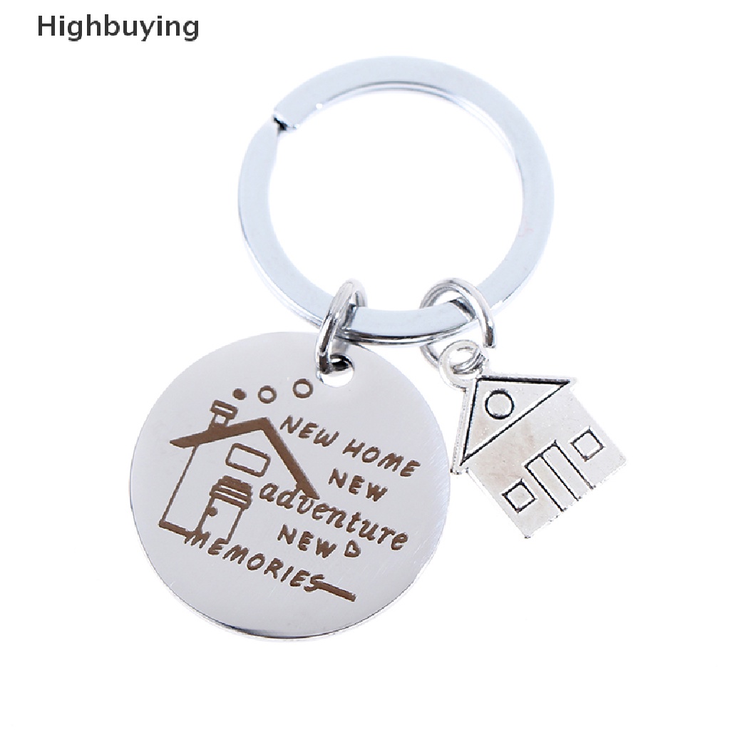 Hbid New Home New Adventures Gantungan Kunci Stainless Liontin Keyring Hadiah Pindah Rumah Glory