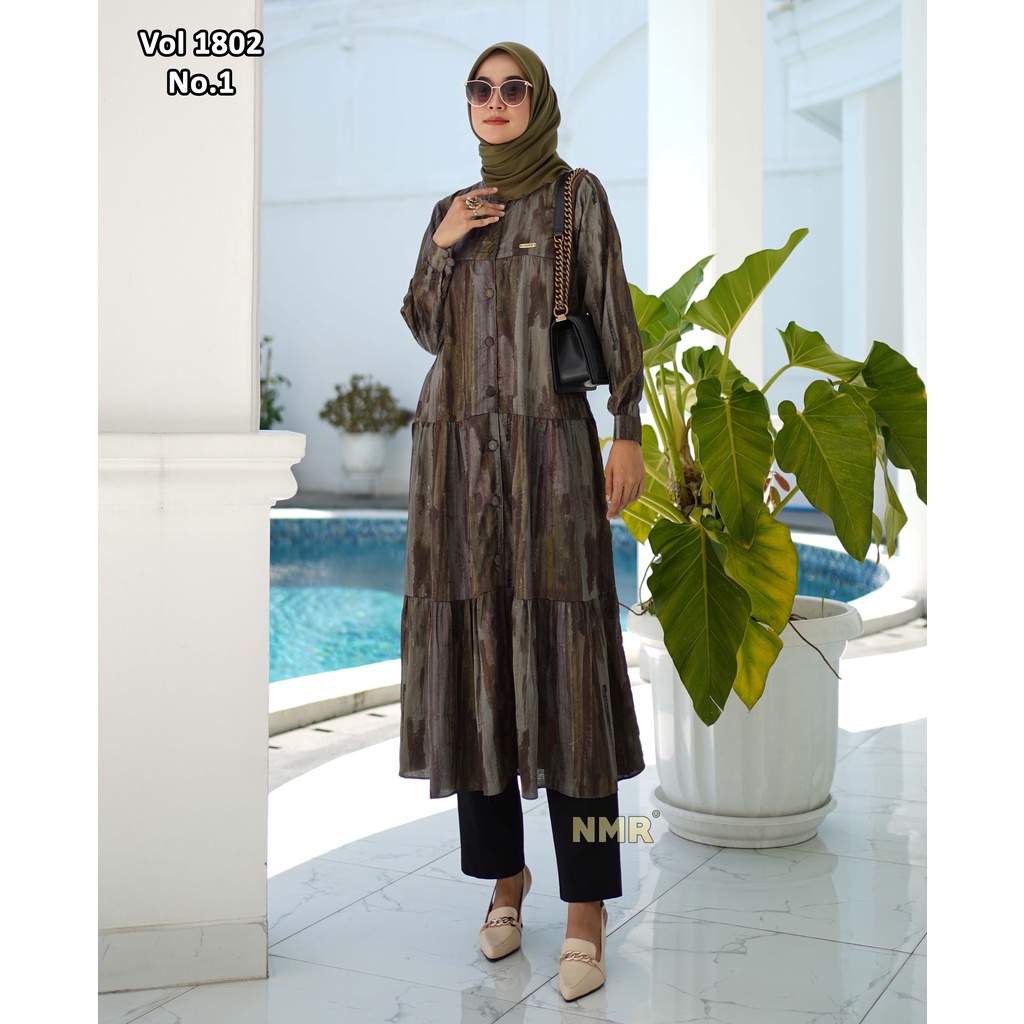 NMR Midi Dress Hermss Diir Bordir Vol 1802-1