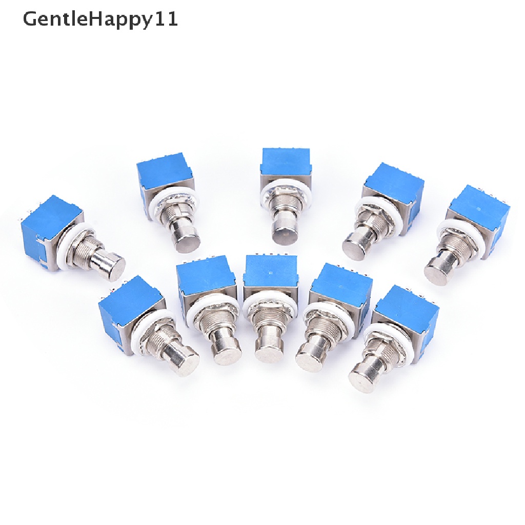 Gentlehappy 10pcs 9-pin 3PDT Efek Gitar Pedal Box Injak Kaki Saklar Metal True Bypass id