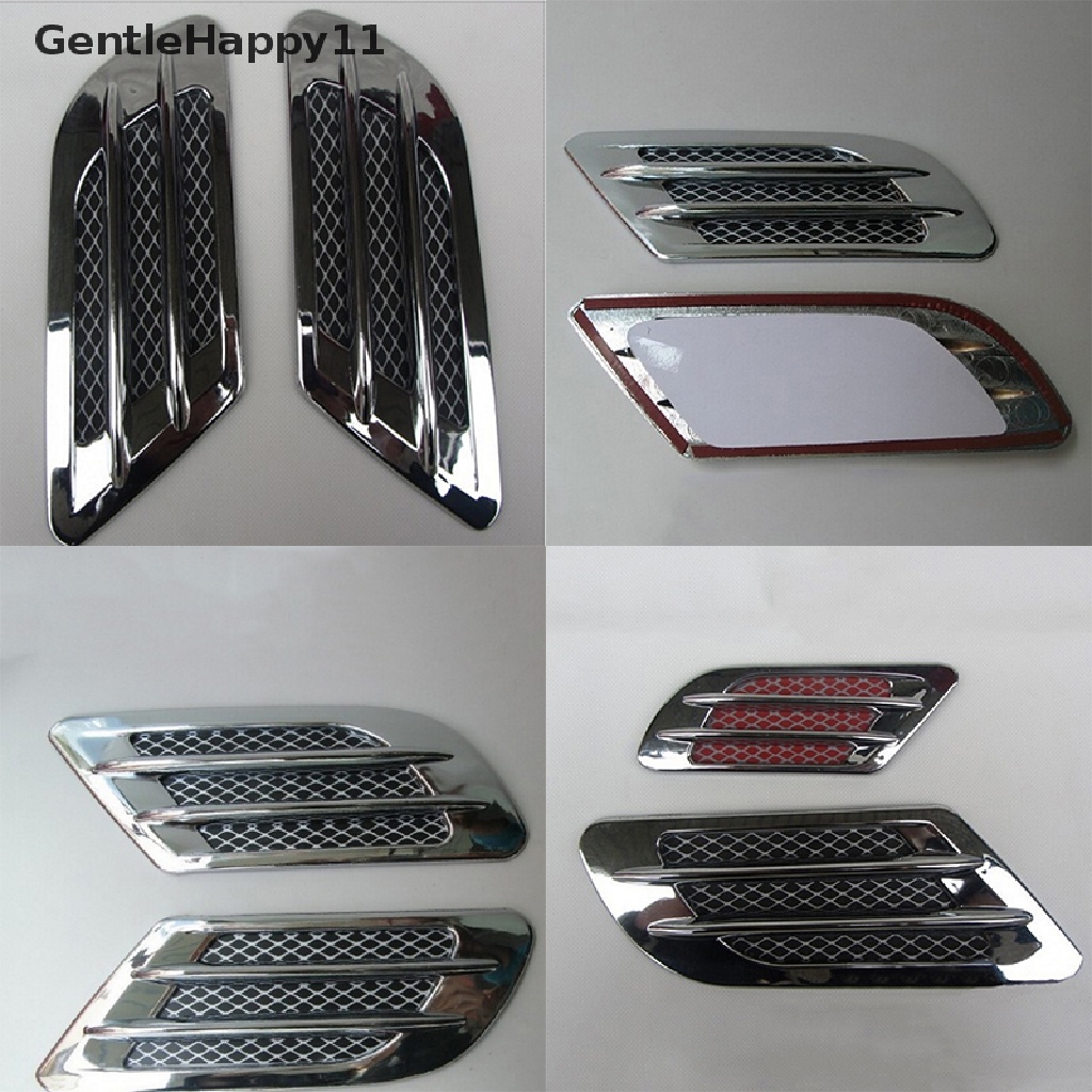 Gentlehappy Car Side Air Flow Vent Hole Cover Fender Intake Grille Duct Stiker Dekorasi id