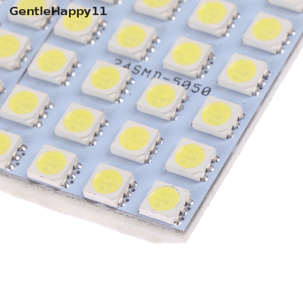 Gentlehappy interior Mobil 5050lampu Putih led smd Lampu panel t10 festoon dome ba9s 12v 5w id