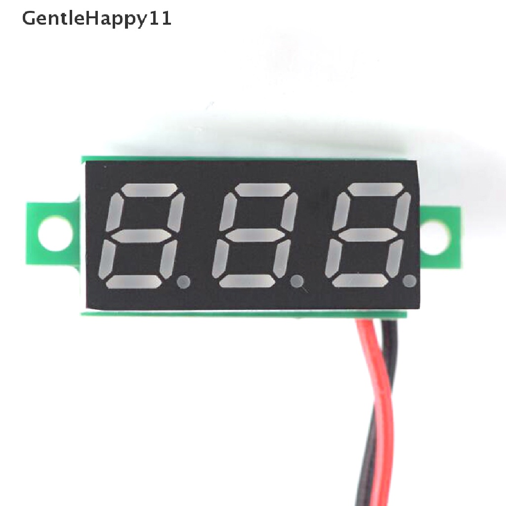 Gentlehappy 2-kabel Mini DC 2.5-30V Voltmeter LED Panel 3-Digital Display Pengukur Tegangan id