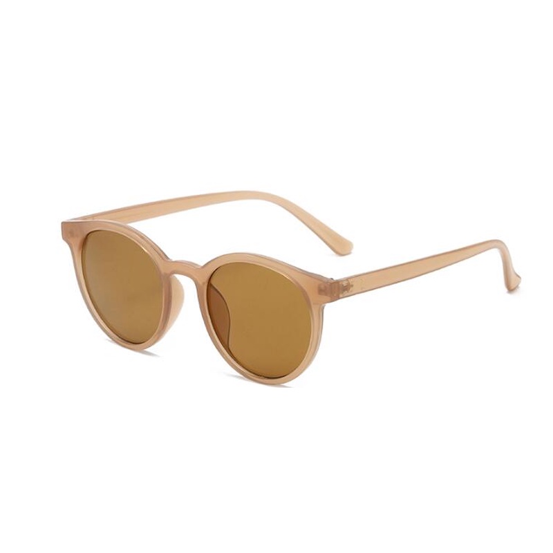 Papaozhu Cool White Round Frame Sunglasses Untuk Wanita Pria Tredny UV400 Protection Driving Shades OOTD Outdoor Sun Glasses Daily Eyewear