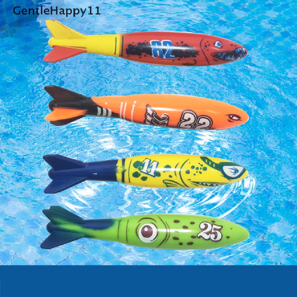 Gentlehappy 4Pcs/Set Diving Torpedo Underwater Kolam Renang Bermain Mainan Alat Pelatihan id