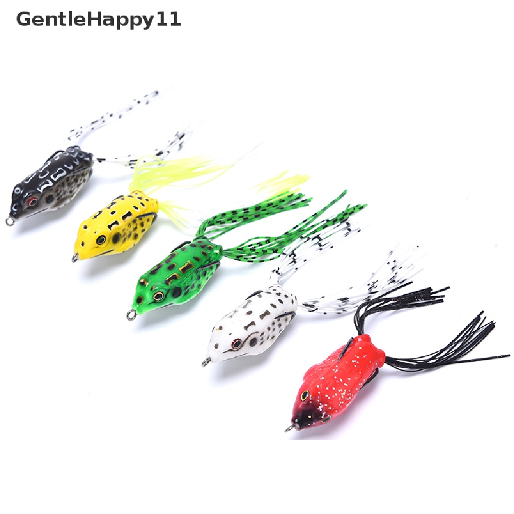 Gentlehappy Frog Soft Fishing Lure Double Hooks Alat Kodok Umpan Buatan id